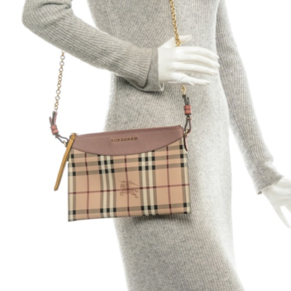 NWT Burberry Haymarket Peyton crossbody